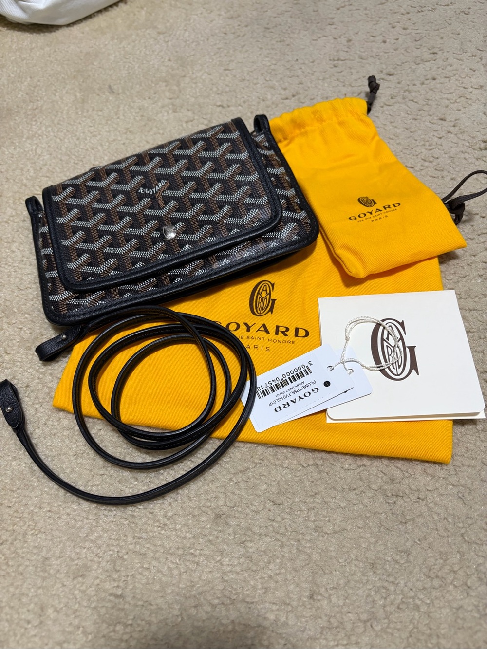 Authentic Goyard Plumet pouch-wallet- Black